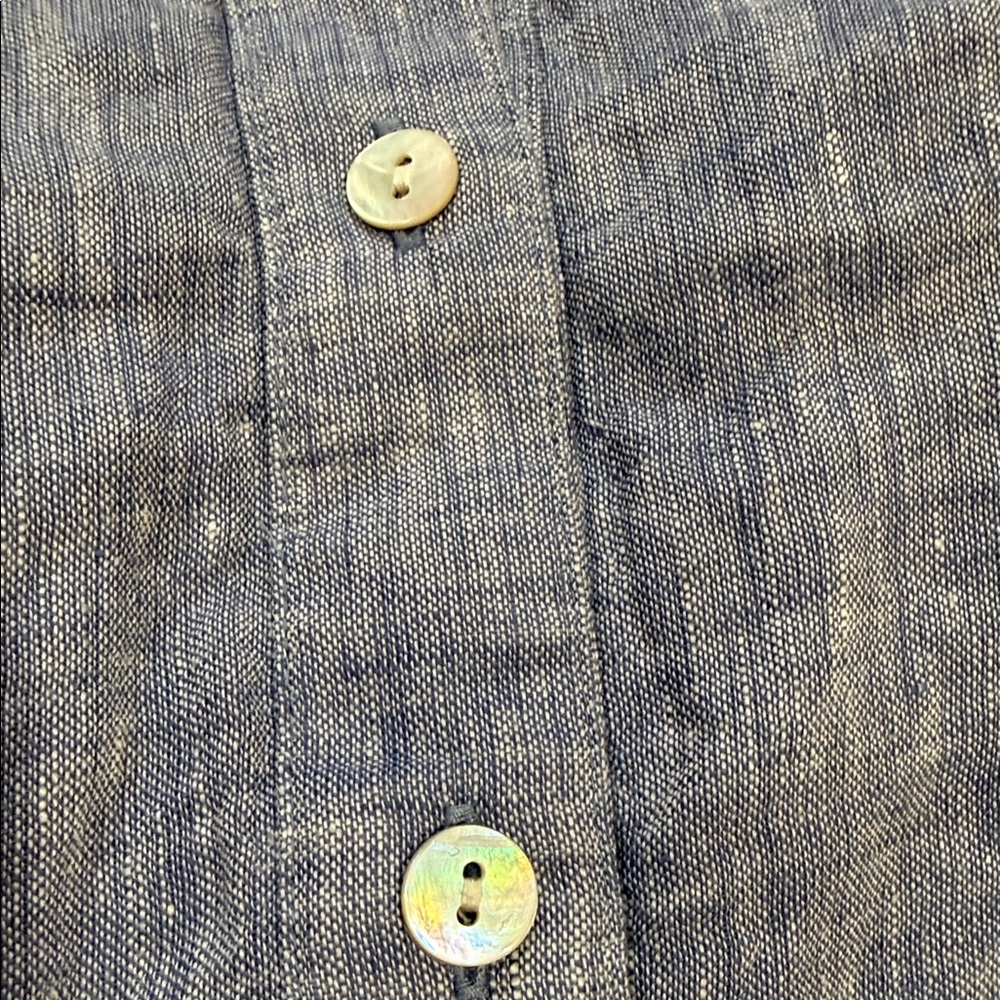 J. Jill Love Linen Top in Speckled Blue size XL petite - Picture 6 of 6